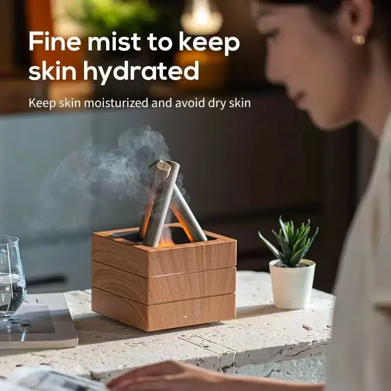 Home Fragrance Leather Diffuser - Umidificador de ar chama difusor de