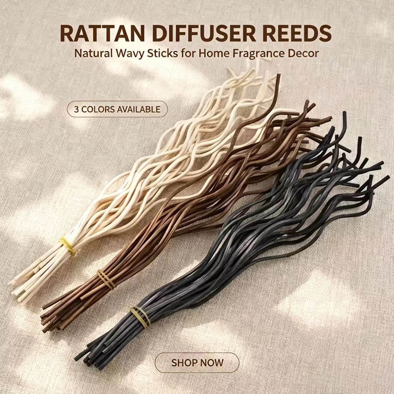 Home Fragrance Diffuser Sticks - 20 Unidades de Varetas Difusoras Longas