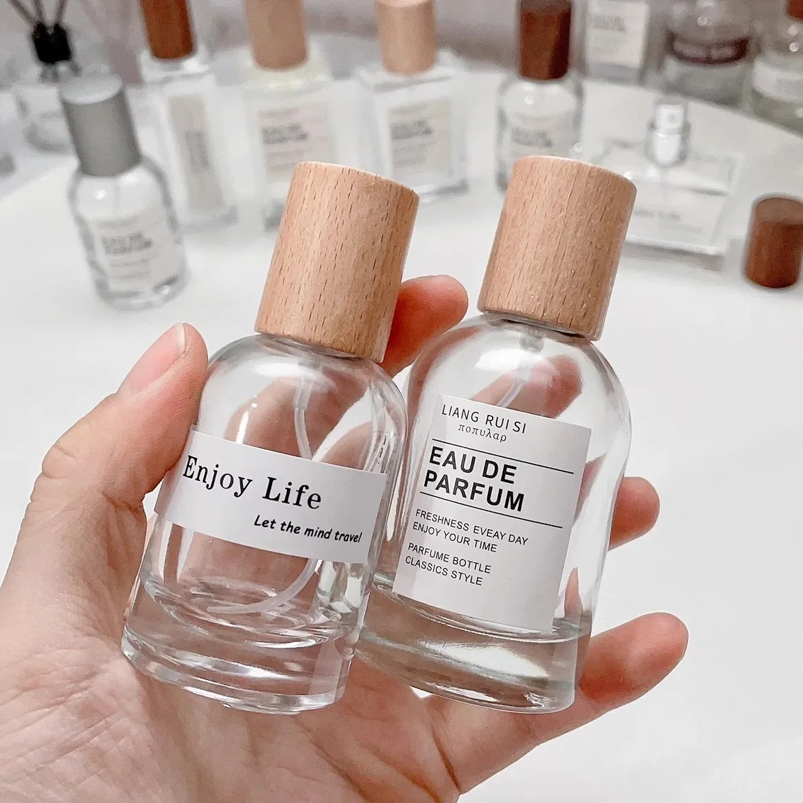 Room Spray Bottle - Frasco de Perfume de Vidro 30/50ML