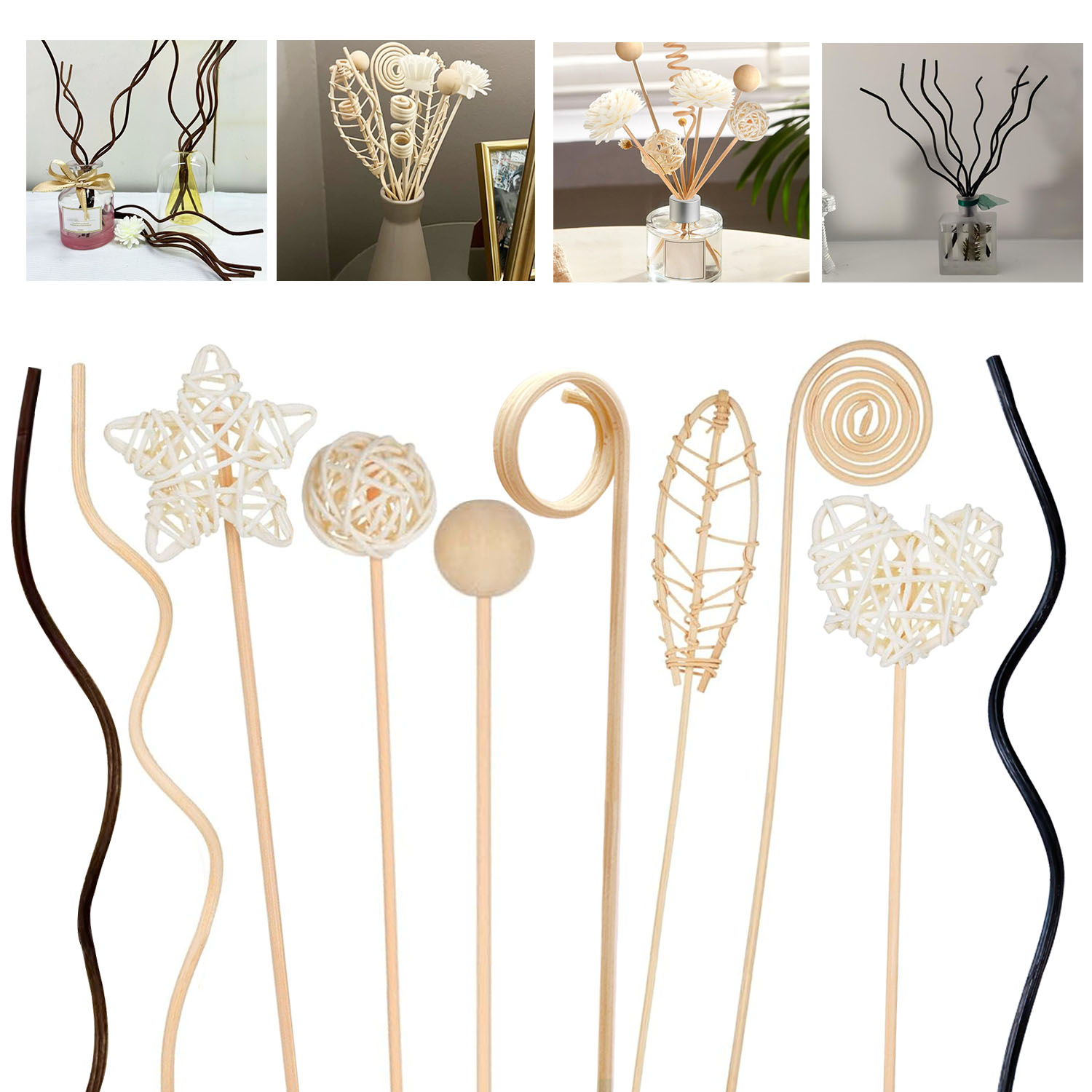 5/15 pçs longo ondulado rattan - Home Fragrance Reed Diffuser Refill avaliação e preço