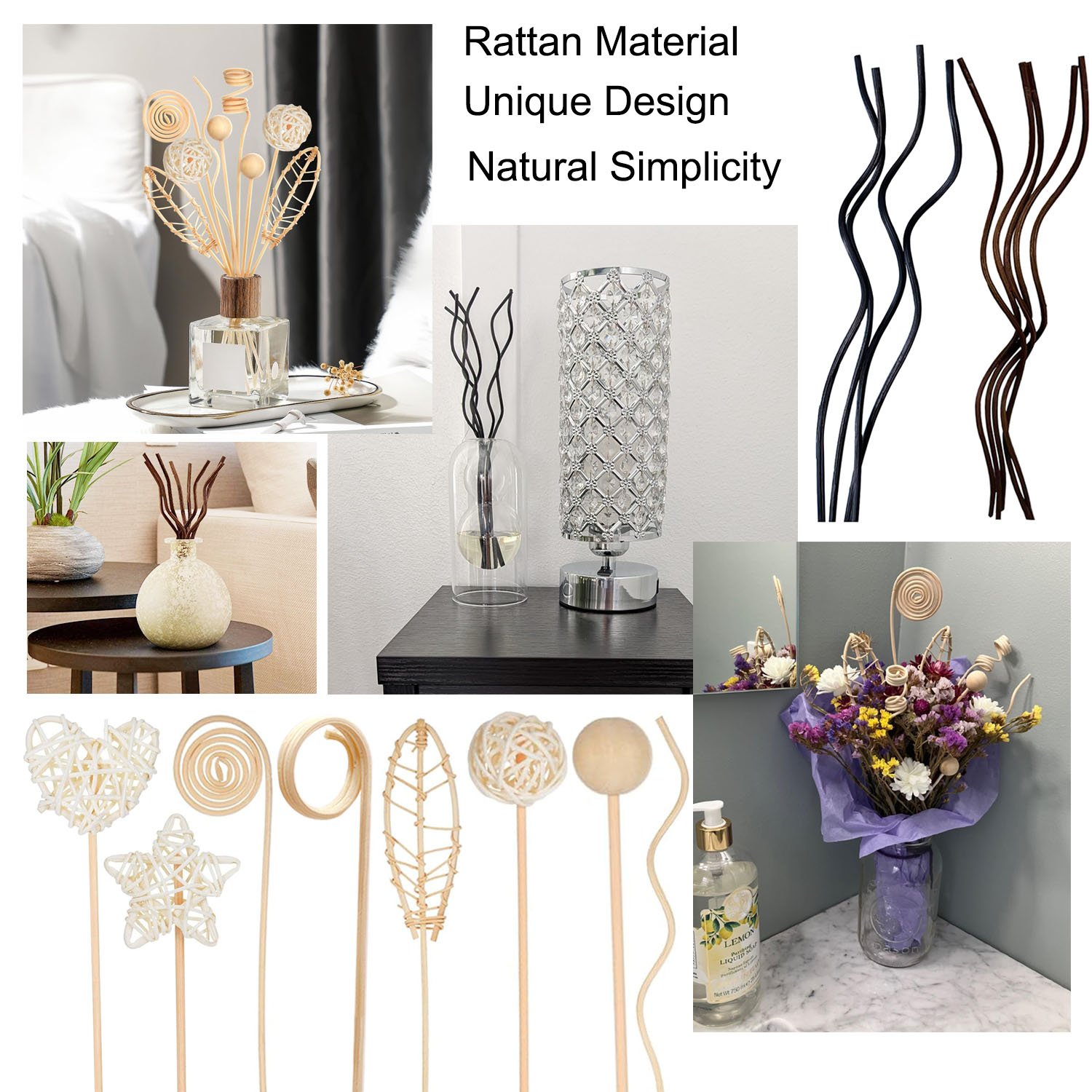 5/15 pçs longo ondulado rattan - Home Fragrance Reed Diffuser Refill avaliação e preço