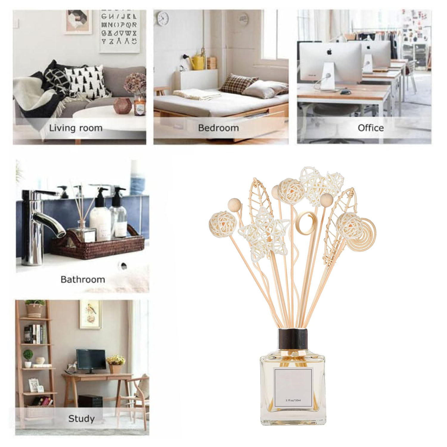 5/15 pçs longo ondulado rattan - Home Fragrance Reed Diffuser Refill avaliação e preço