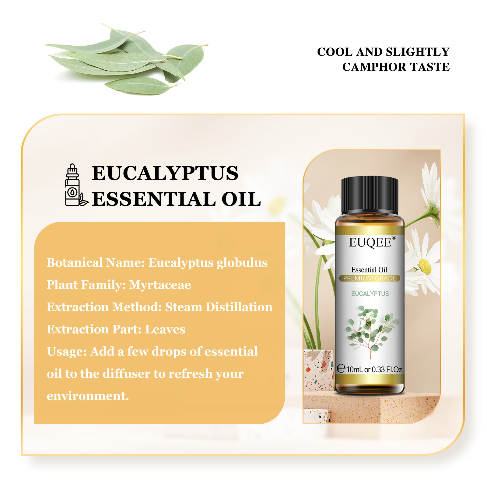 Euqee 10ml óleos essenciais na - Home Fragrance Eucalyptus avaliação e preço