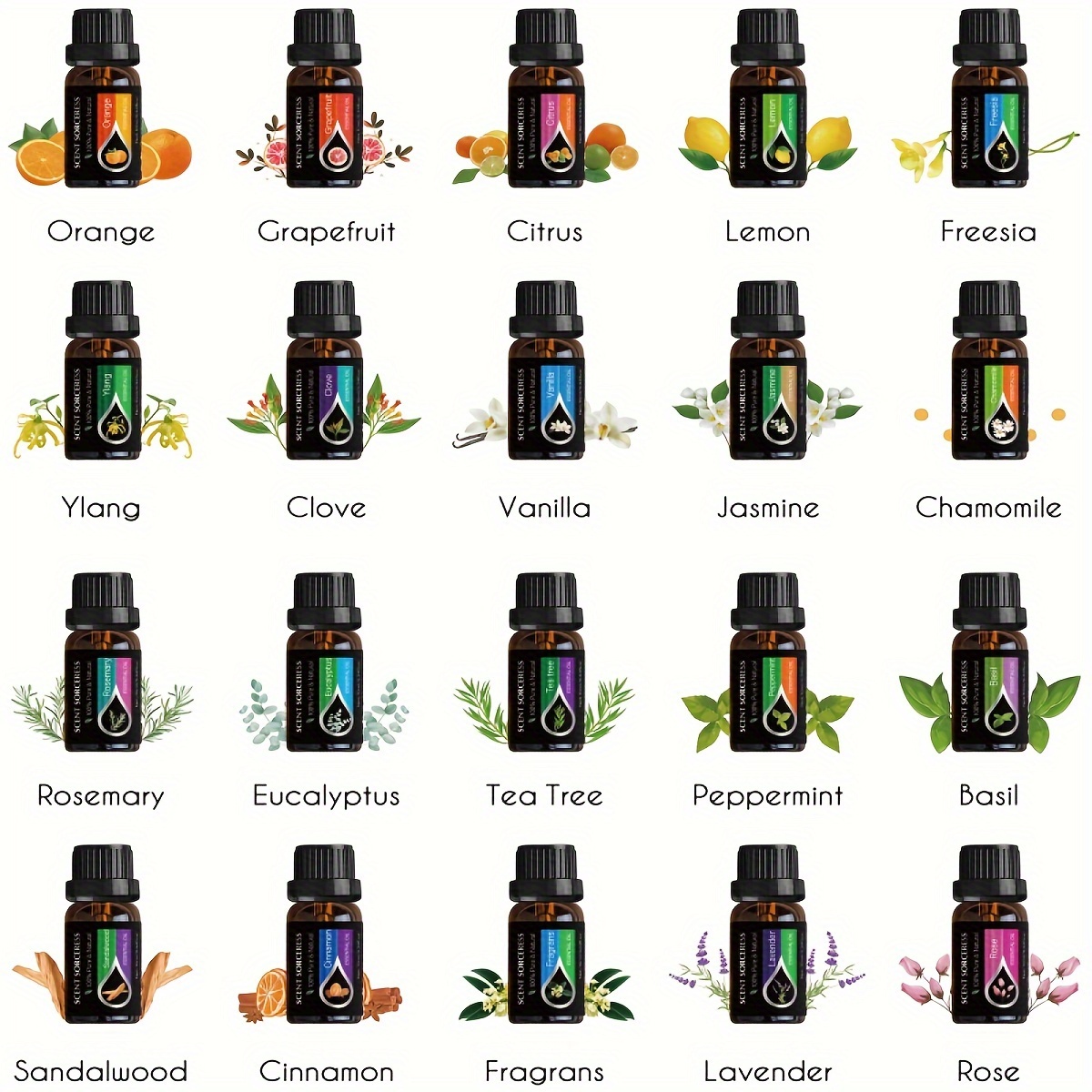 Conjunto de 20 Peças de Óleos  - Home Fragrance Eucalyptus avaliação e preço